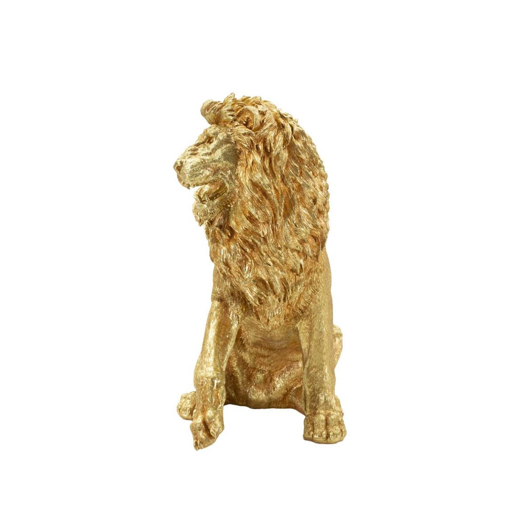 Voir la diapositive 3 : Paris Prix Statue lion assis  shant  55cm or