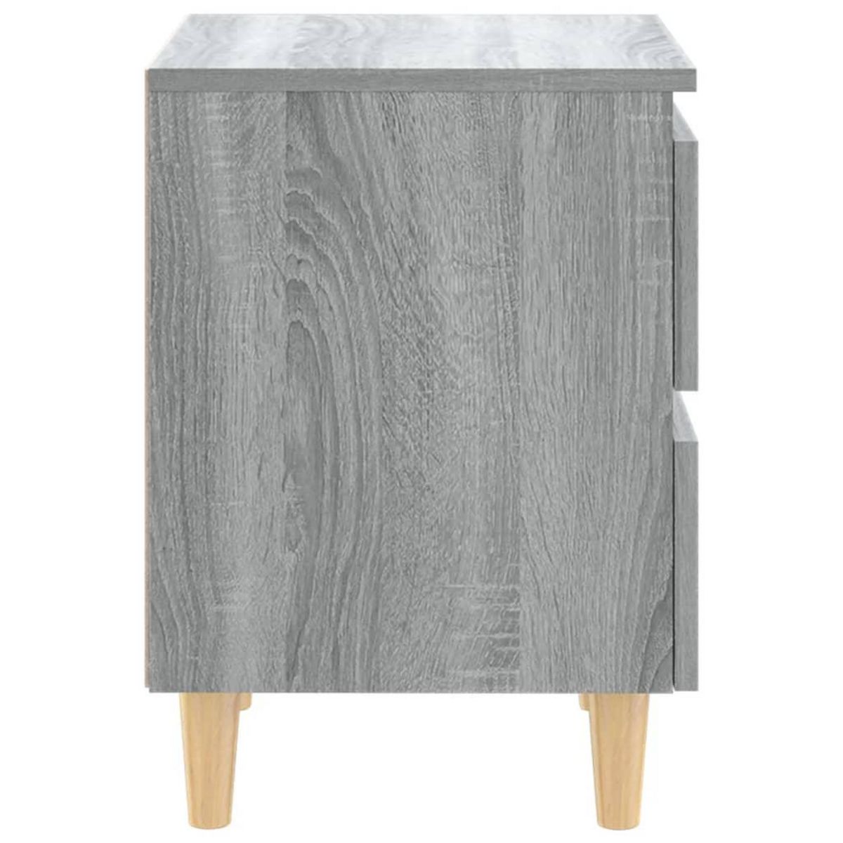 VIDAXL Table de chevet avec pieds en bois Sonoma gris 40x35x50 cm