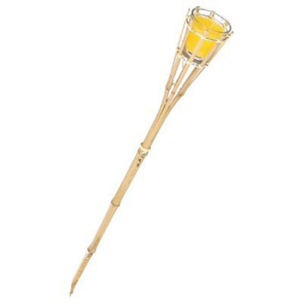 COMPTOIR DE LA BOUGIE Torche en Bambou avec Bougie  Kai  76cm Naturel