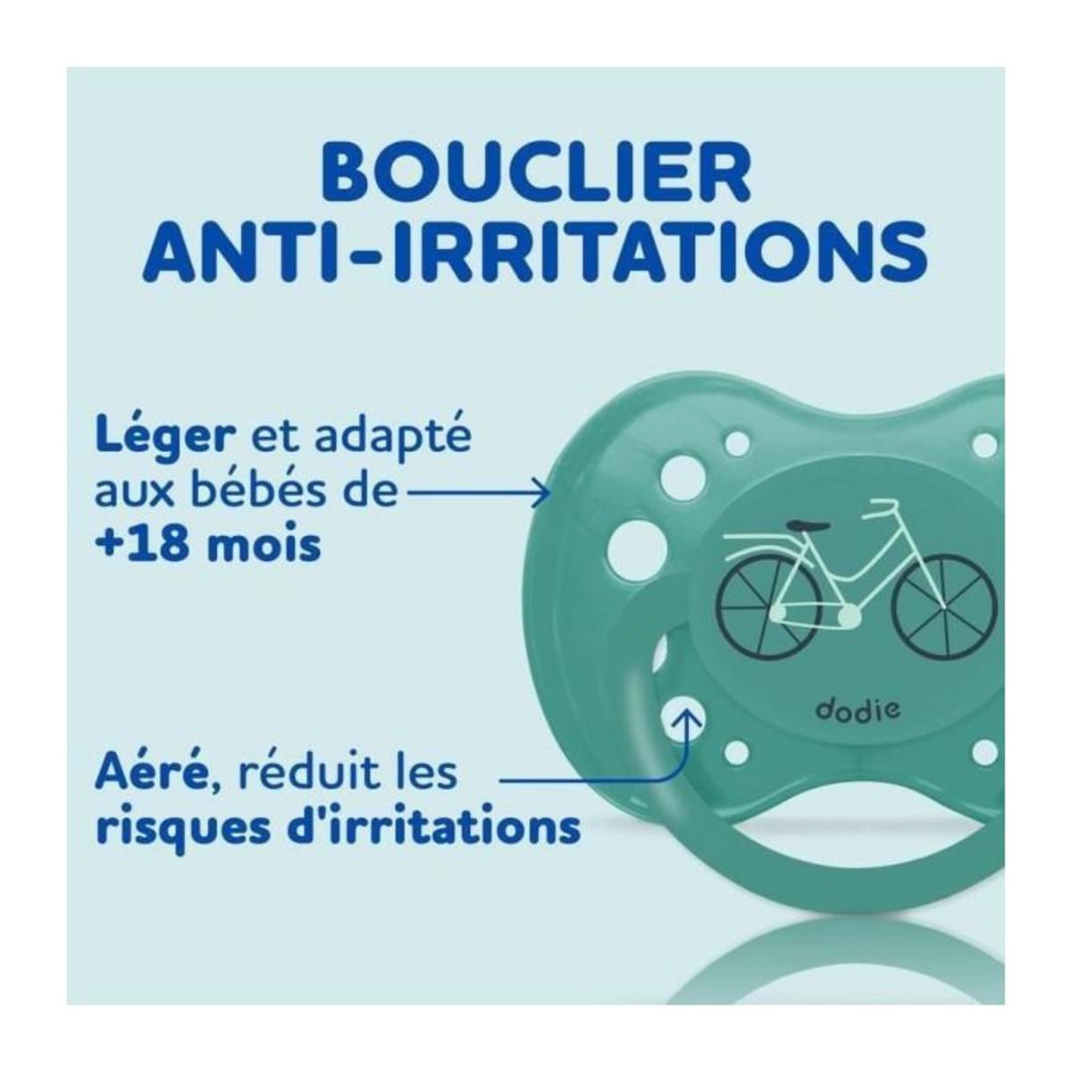 DODIE DODIE Lot de 3 Sucettes Anatomiques Jour +18 mois - Bébé Ours