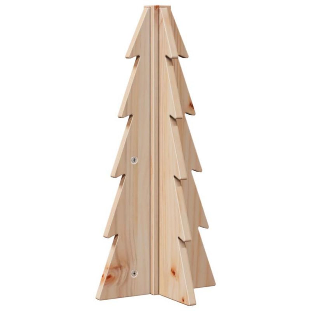 VIDAXL Arbre de Noël en bois pour décoration 49 cm bois massif de pin