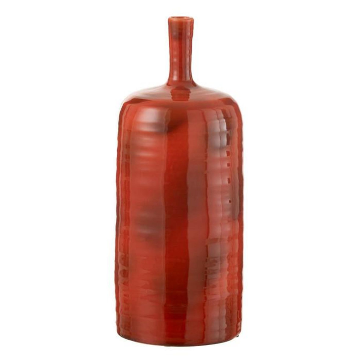 Paris Prix Vase Bouteille en Céramique  Akane  49cm Rouge