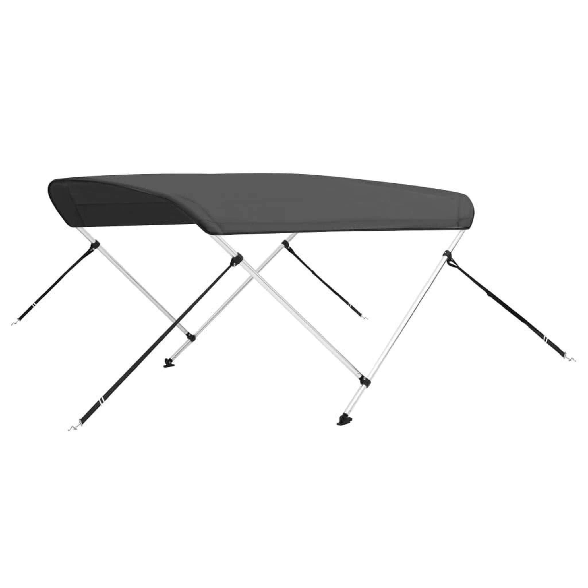 Voir la diapositive 2 : VIDAXL Auvent bimini a 2 arceaux Anthracite 180x130x110 cm