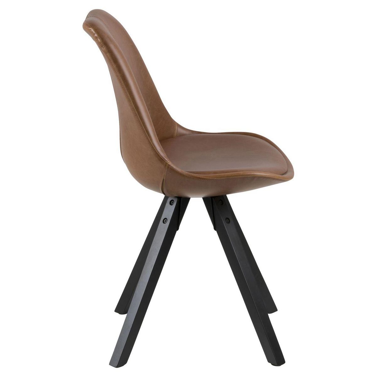 TOILINUX Lot de 2 Chaises de salle à manger Dona en tissu et bois d'Hévéa