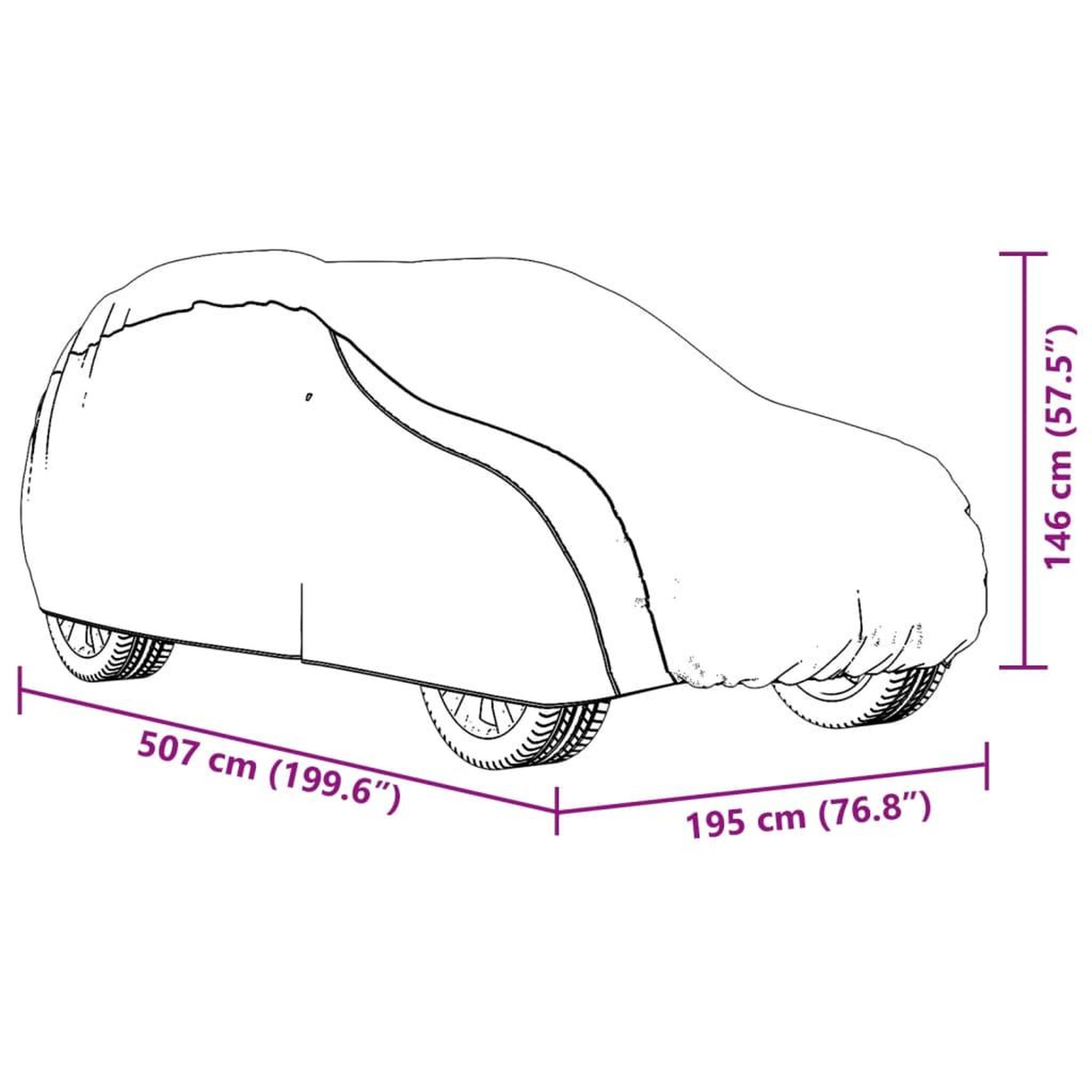 Voir la diapositive 6 : VIDAXL Housse de voiture SUV avec sangles a boucle complete argente XL