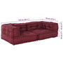 Voir la diapositive 6 : VIDAXL Pouf modulaire marron 140x70x36 tissu