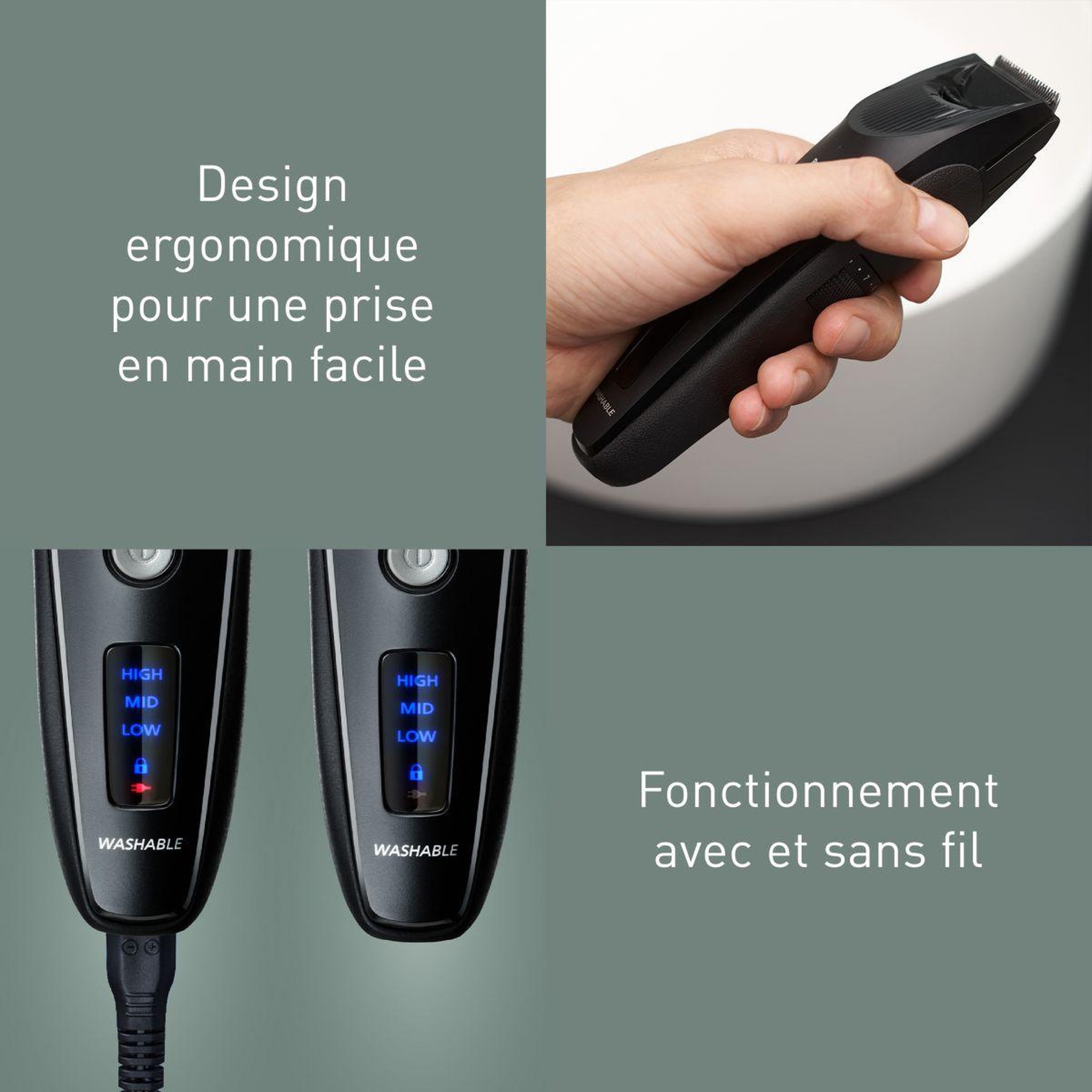 Voir la diapositive 3 : PANASONIC Tondeuse cheveux er-sc40-k803