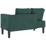 Voir la diapositive 5 : VIDAXL Chaise longue avec coussins vert fonce velours