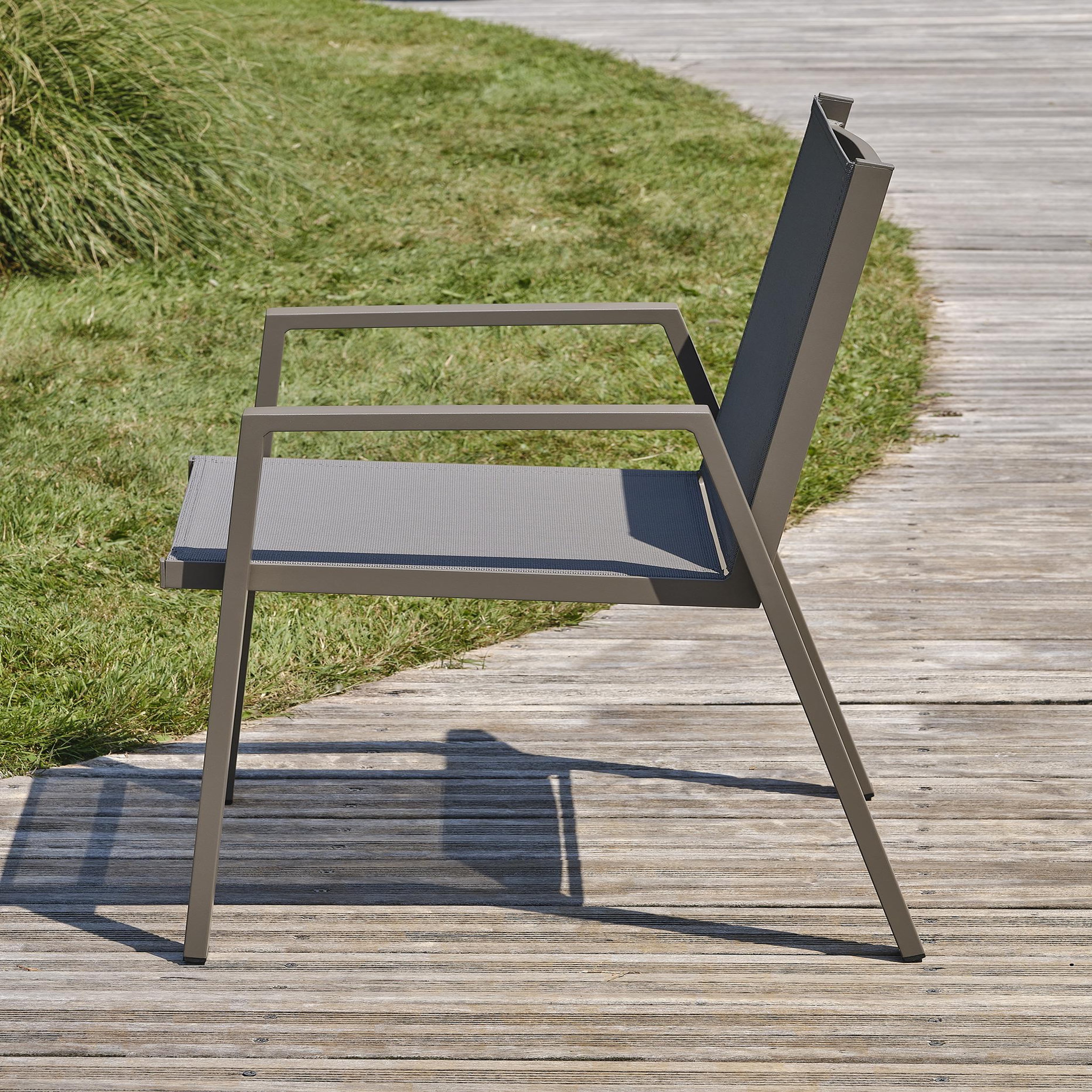 Voir la diapositive 6 : DCB GARDEN Fauteuil de jardin empilable en aluminium