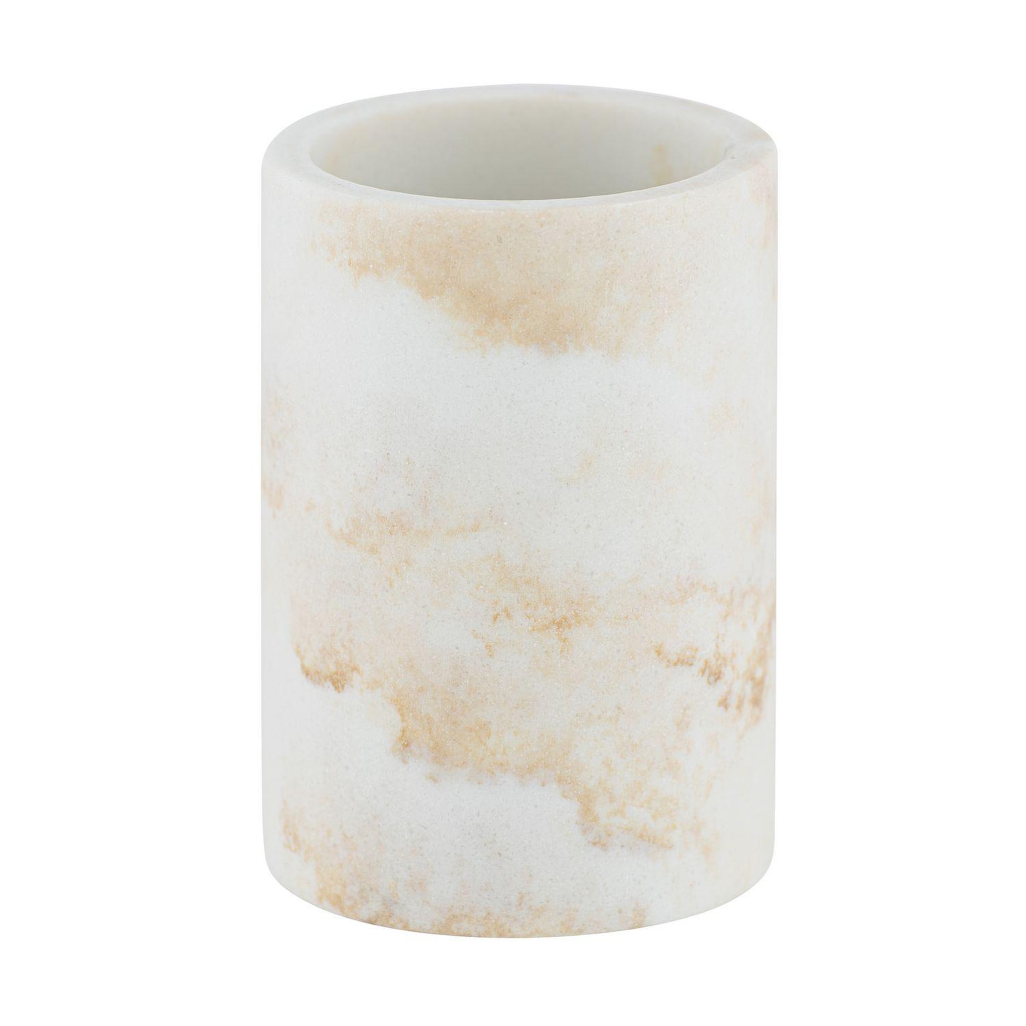 Wenko Gobelet de salle de bain design marbre Odos - Blanc