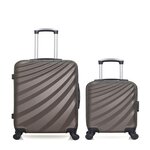 WAVE PARIS WAVE PARIS - Lot de 2 - Valise weekend et valise cabine XXS DANUBE. Coloris disponibles : Rose, Beige, Orange, Rouge, Bleu, Gris