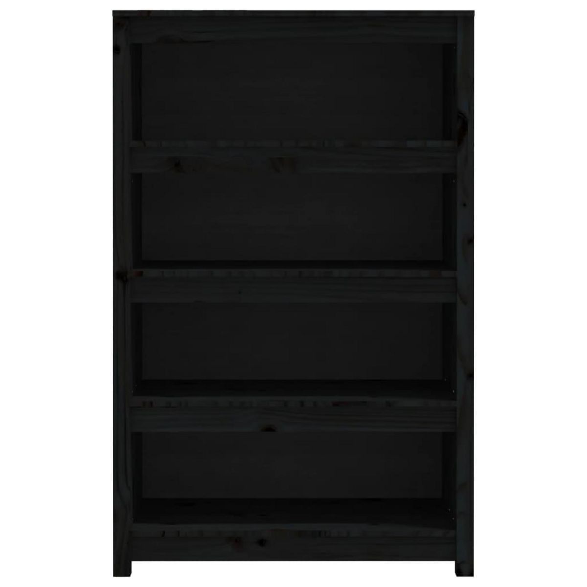 VIDAXL Bibliotheque Noir 80x35x126 cm Bois de pin massif