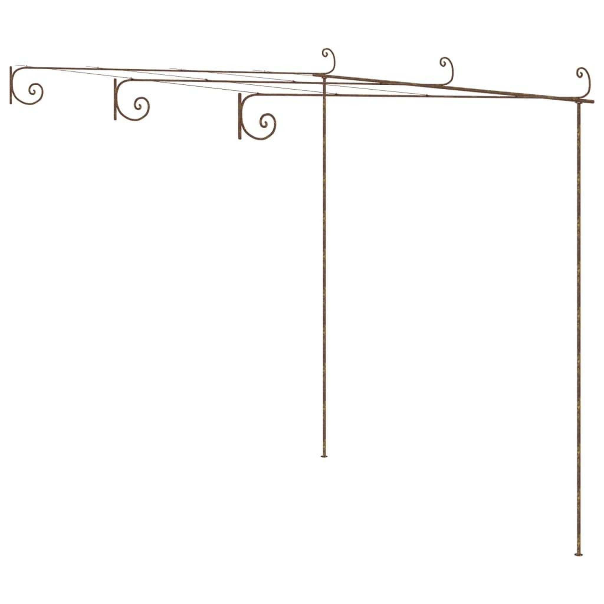 Voir la diapositive 2 : VIDAXL Pergola de jardin Marron antique 3x3x2,5 m Fer