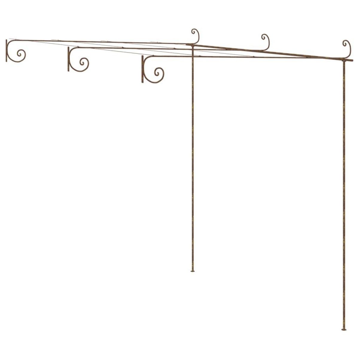 VIDAXL Pergola de jardin Marron antique 3x3x2,5 m Fer