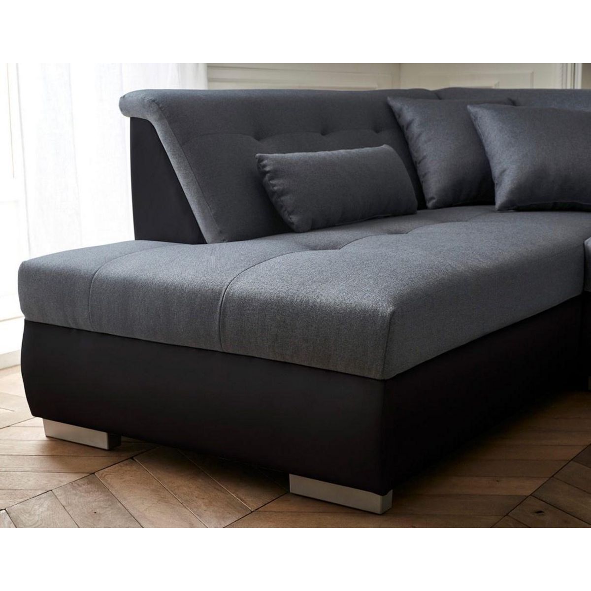 LISA DESIGN Vermont - canapé panoramique d'angle gauche - 7 places - xxl