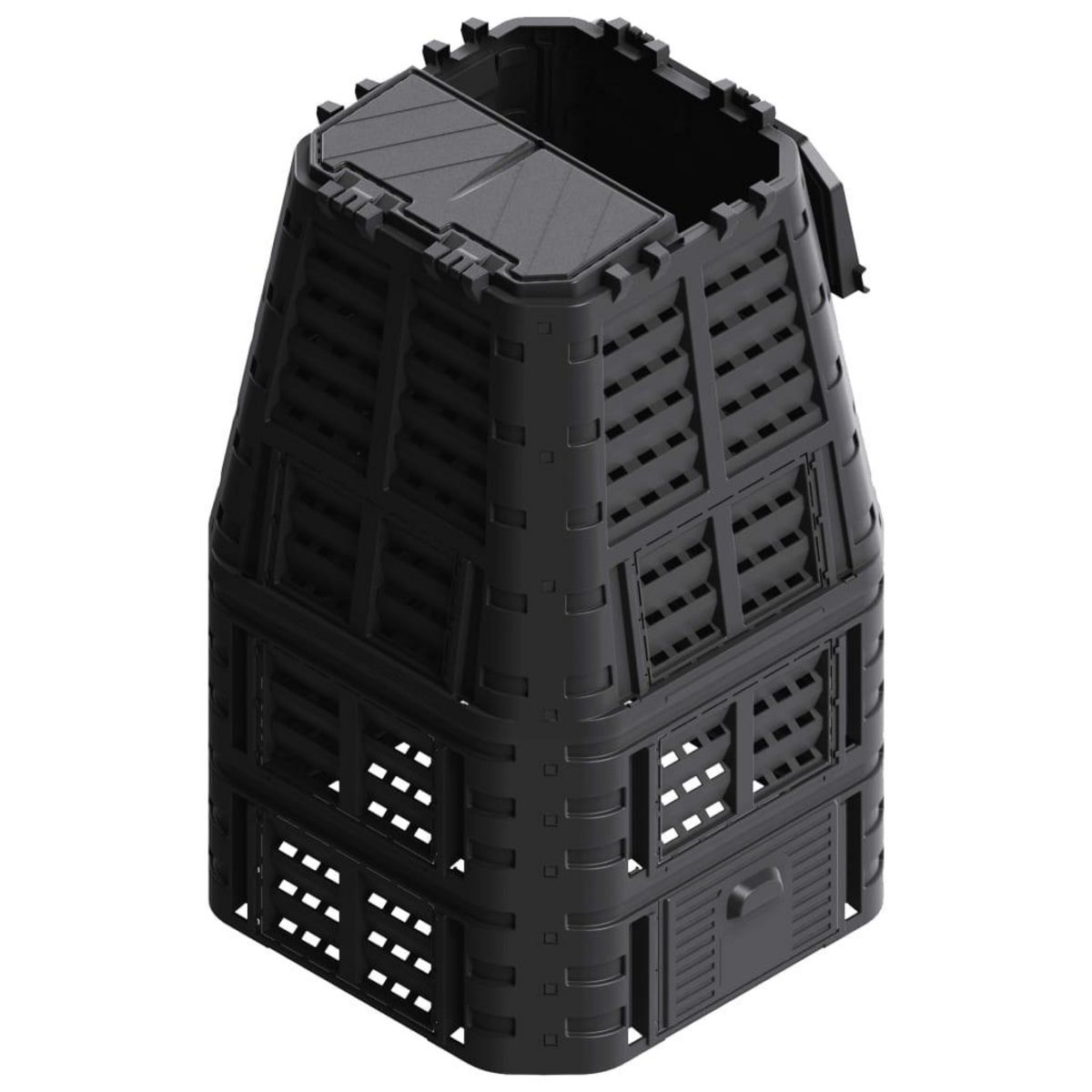 VIDAXL Composteur de jardin Noir 93,3x93,3x146 cm 1000 L