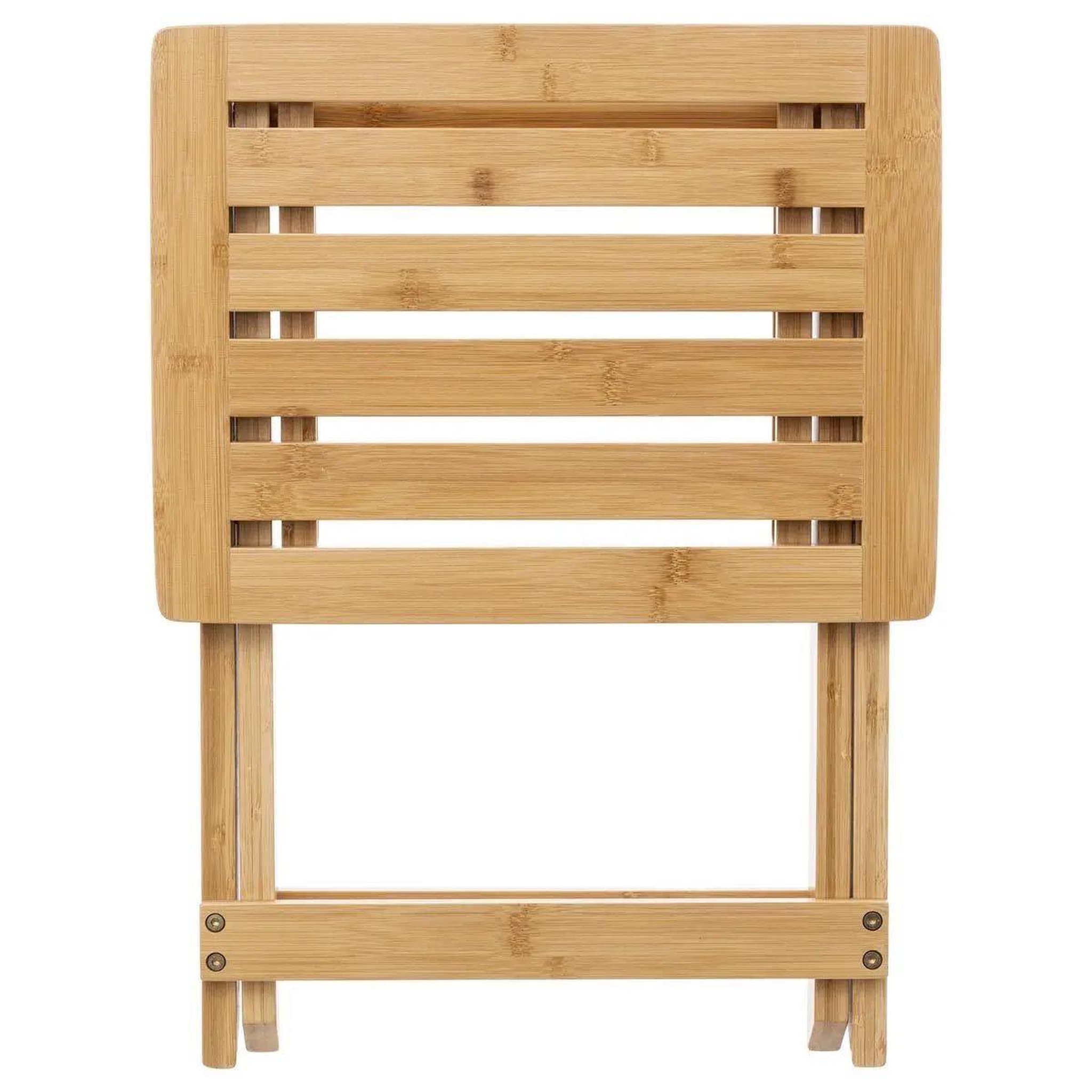 Voir la diapositive 2 : FIVE Tabouret pliable  bambou  44cm naturel