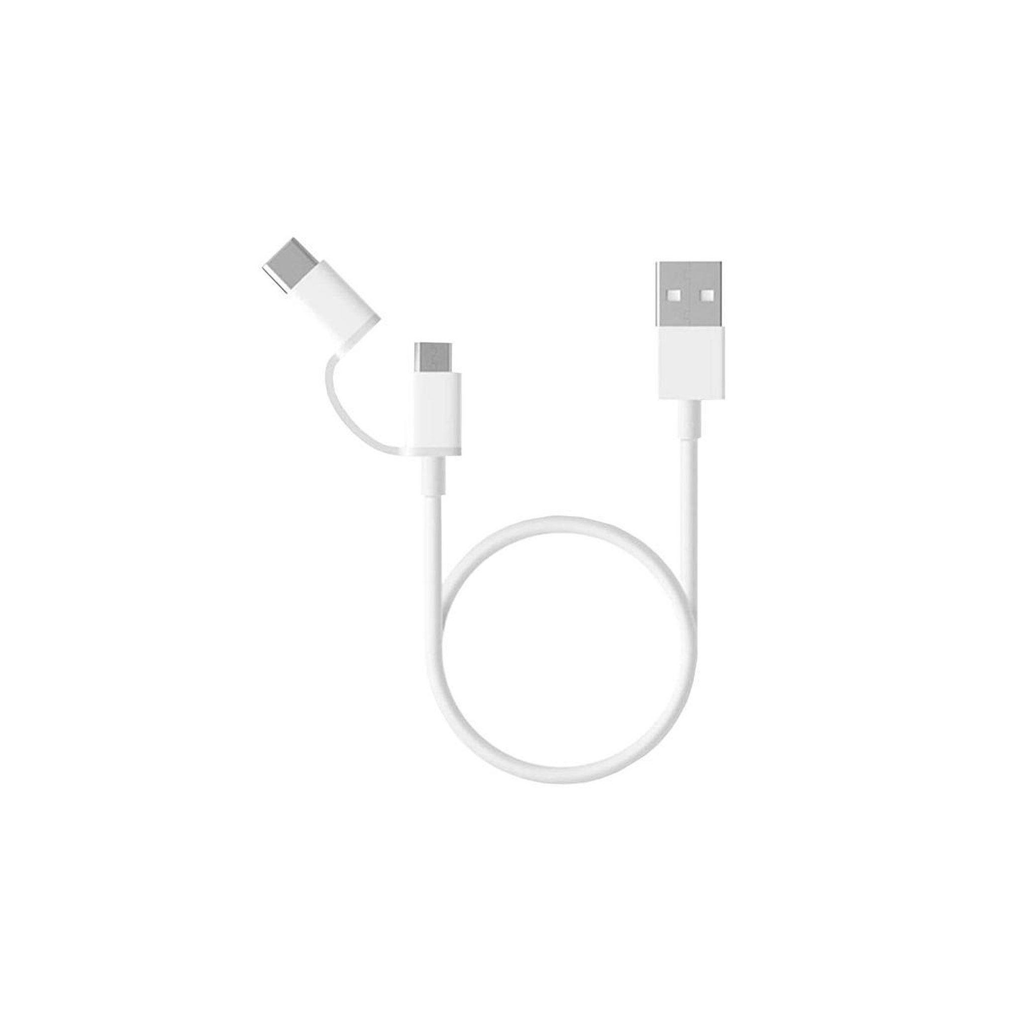 Voir la diapositive 2 : XIAOMI Xiaomi Mi 2-in-1 USB Cable Micro USB to Type C 30cm câble USB 0,3 m USB 2.0 USB A Micro-USB B Blanc