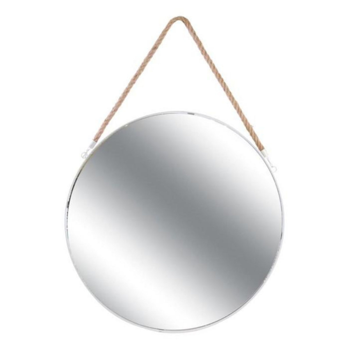 Paris Prix Miroir Mural avec Anse  Jonc  50cm Blanc