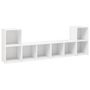 Voir la diapositive 2 : VIDAXL Meubles TV 4 pcs Blanc 72x35x36,5 cm Bois d'ingenierie
