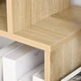 Voir la diapositive 6 : HOMCOM Bibliothèque étagère meuble de rangement dim. 70L x 24l x 178H cm en zigazag et 8 espaces en panneau de particules naturel