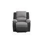 Voir la diapositive 8 : Fauteuil relax électrique tissu pu  et microfibre coloris gris/noir  HELENA