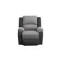 Voir la diapositive 8 : Fauteuil relax électrique tissu pu  et microfibre coloris gris/noir  HELENA