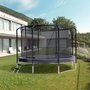 Voir la diapositive 2 : JUMP4FUN Trampoline Semi-Pro 14FT / 427cm Noir avec Filet de sécurité, Tapis de saut, Coussin de protection, Echelle