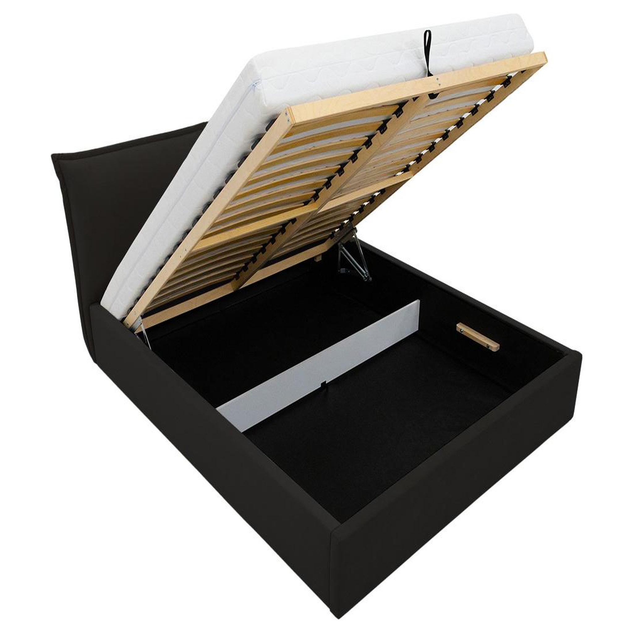 Voir la diapositive 5 : BEST MOBILIER John - lit coffre - 160x200 cm - en velours - sommier inclus