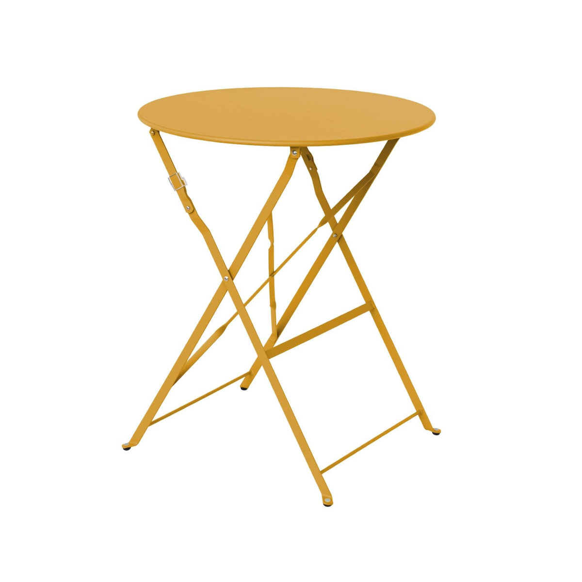 SWEEEK Table de jardin bistrot pliable - Emilia ronde - Table ronde Ø60cm en acier thermolaqué