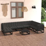 Voir la diapositive 1 : VIDAXL Salon de jardin 9 pcs avec coussins Bois de pin massif
