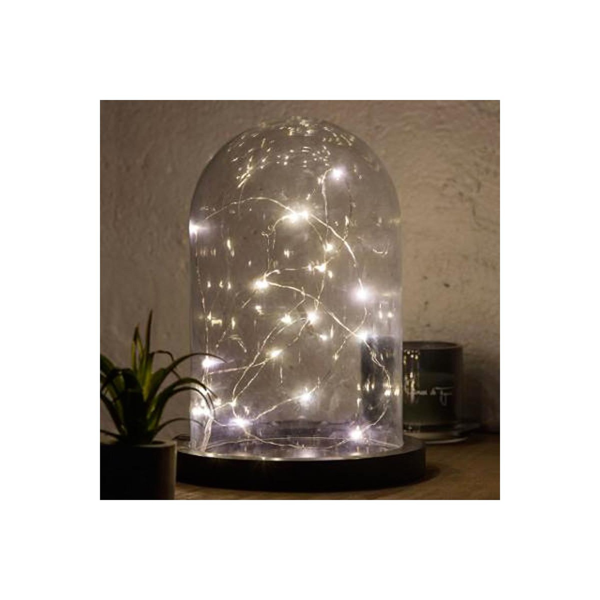 Voir la diapositive 2 : ATMOSPHERA Guirlande Lumineuse  20 Led Blanc Chaud  215cm Chrome