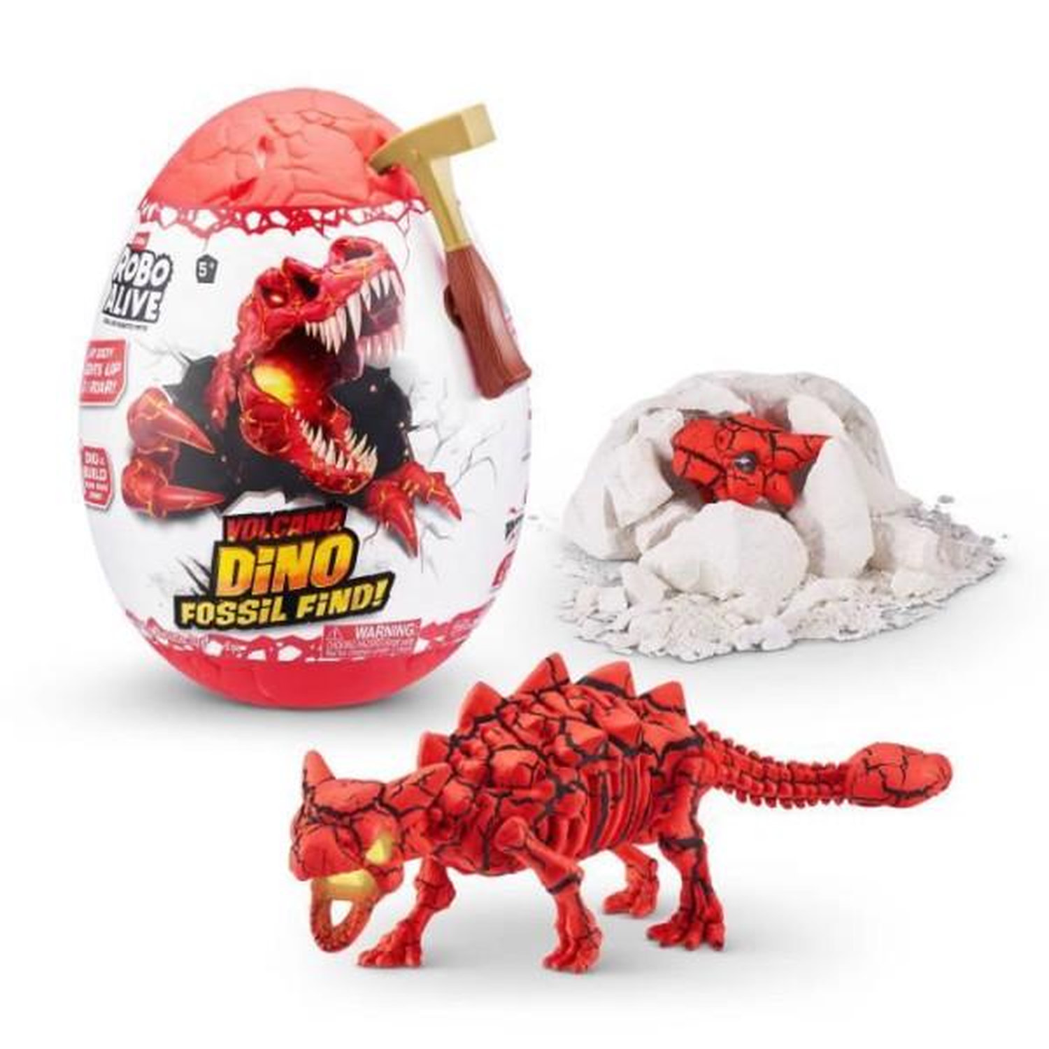Jeu de fouille ZURU ROBO ALIVE Volcano Fossil Find S2 Fossiles de dinosaures Sons et lumières Roche et sable - vue 7