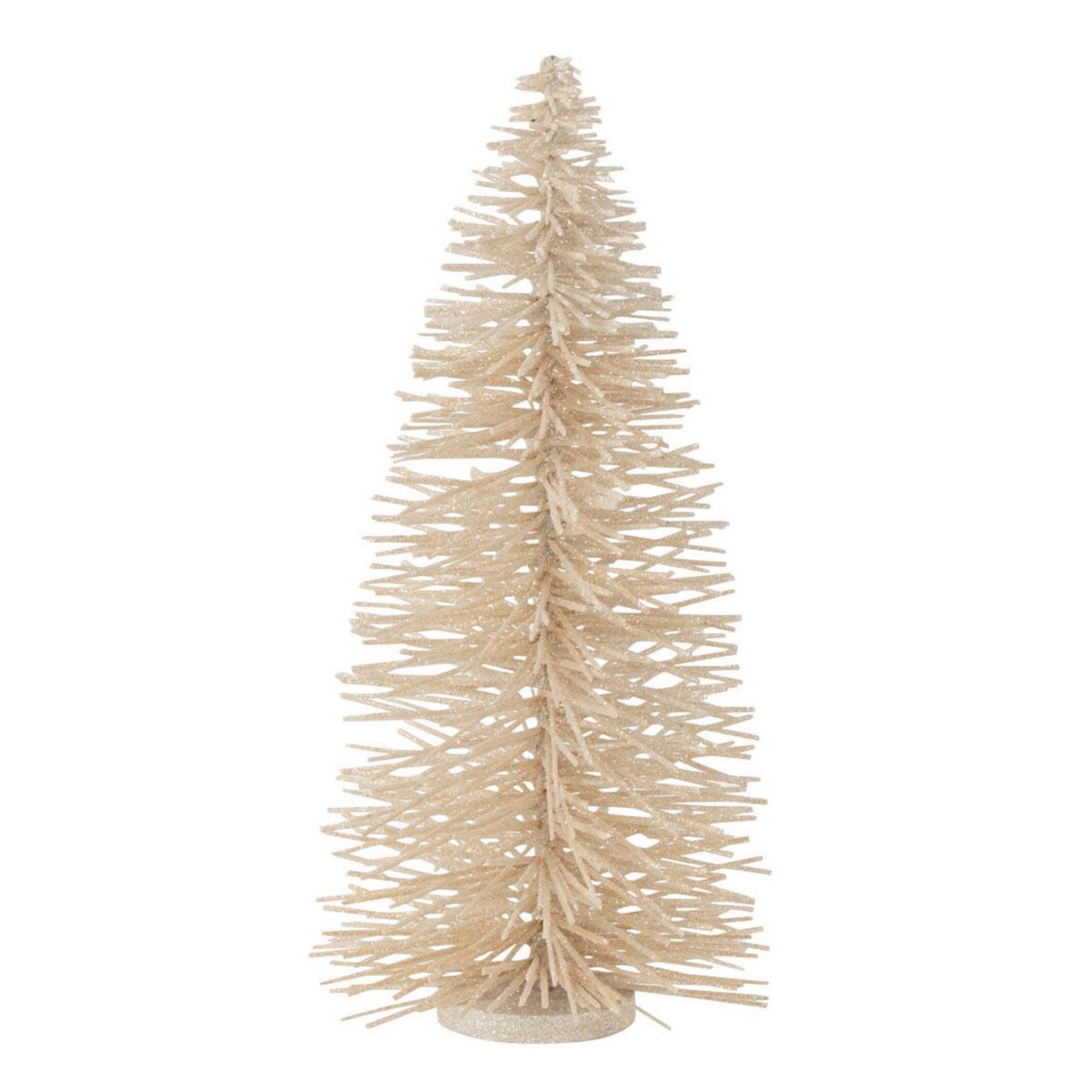 J-LINE Sapin de noël déco à paillettes  otis  48cm blanc