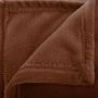 Voir la diapositive 2 : ATMOSPHERA Plaid en Flanelle Uni  Ollis  130x180cm Marron Tonka