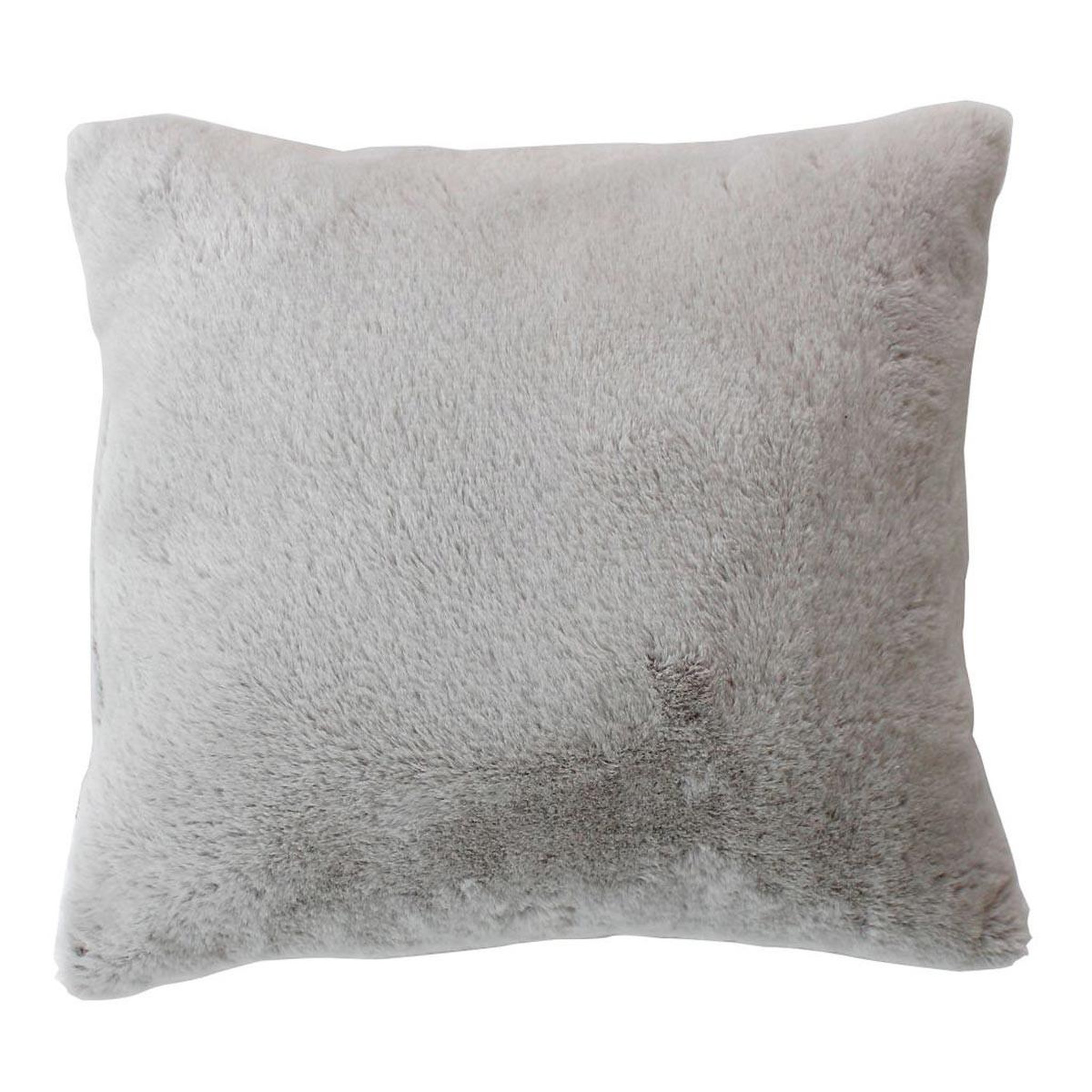 ENJOY HOME Coussin déco imitation fourrure  rabbit  40x40cm gris