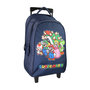 Voir la diapositive 2 : Bagtrotter Bagtrotter - Super Mario - Sac à Dos Scolaire - Sac à Dos à Roulettes -  Marine - 2 Compartiments Zippés - 1 Poche Bouteille - 33x16x45cm - Bretelles Matelassées - Dos Matelassé - Matière Polyester - Sac à Dos Scolaire Primaire