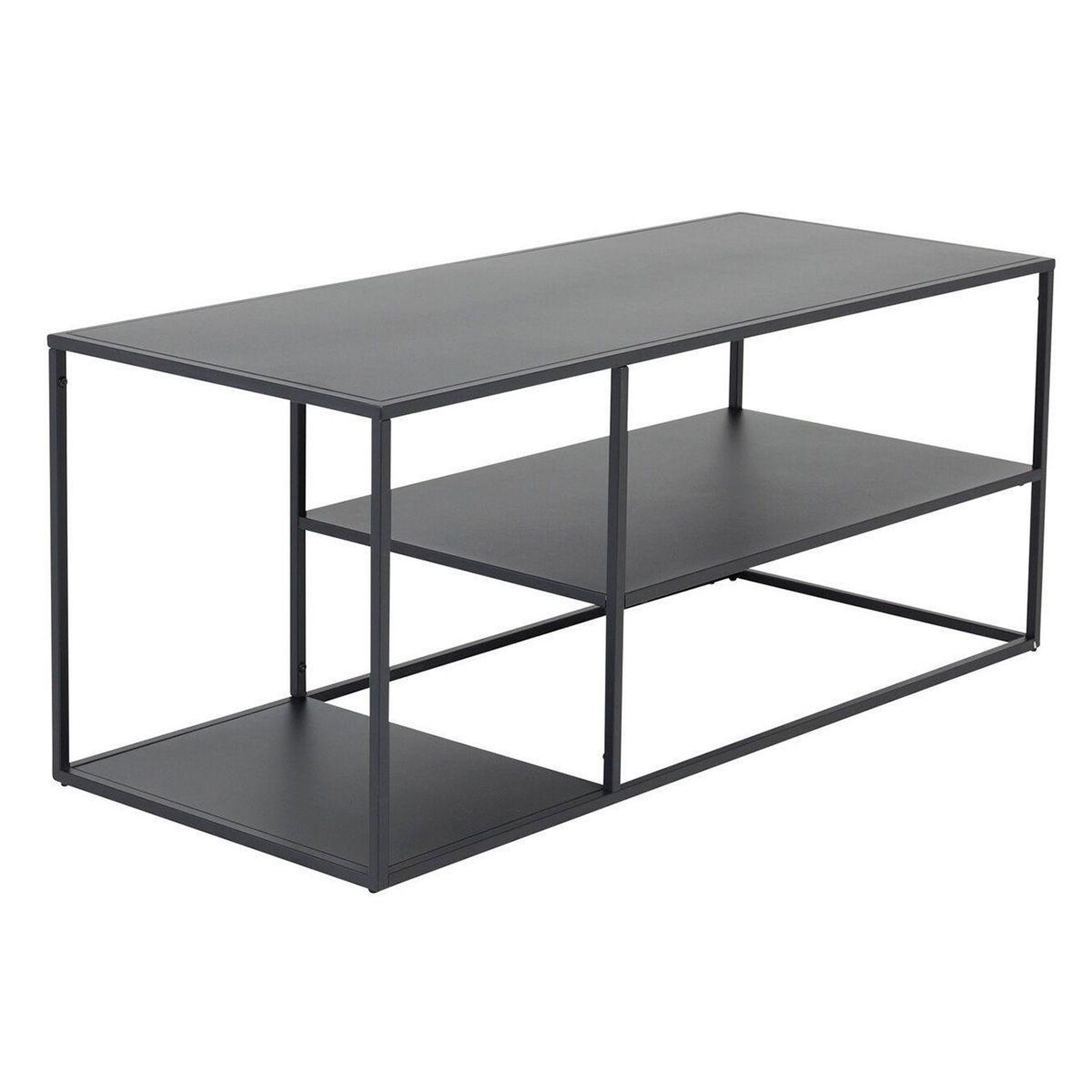 Paris Prix Table basse avec étagères  staal  120cm noir