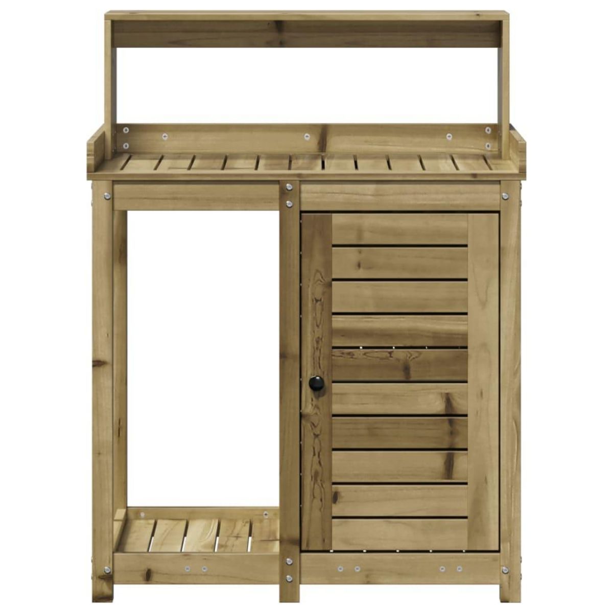 VIDAXL Table de rempotage avec etageres bois de pin impregne