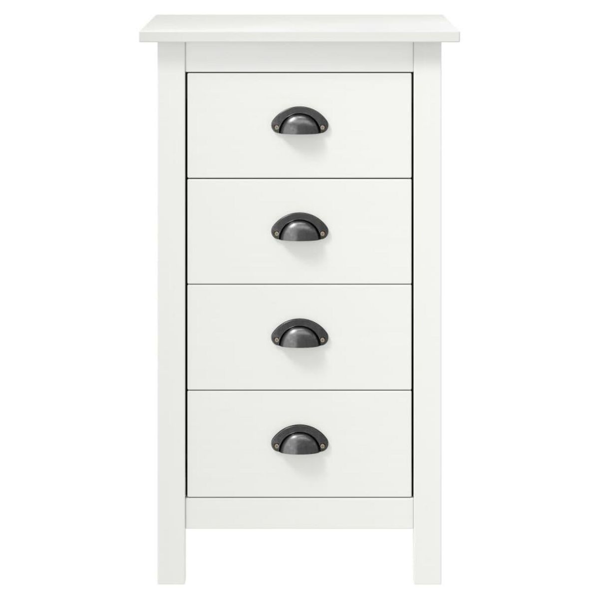 VIDAXL Buffet Hill Blanc 46x35x80 cm Bois de pin solide