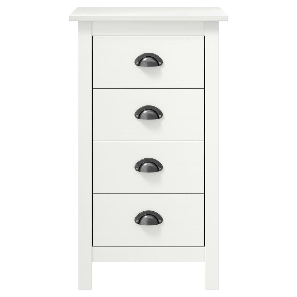 VIDAXL Buffet Hill Blanc 46x35x80 cm Bois de pin solide