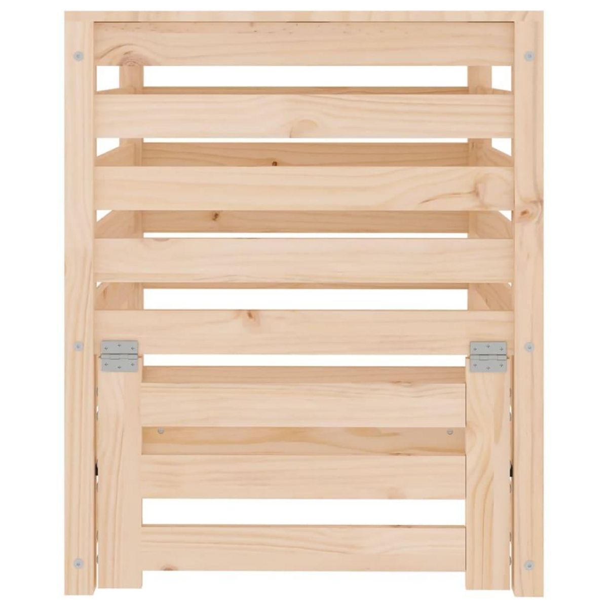 VIDAXL Composteur 63,5x63,5x77,5 cm Bois massif de pin