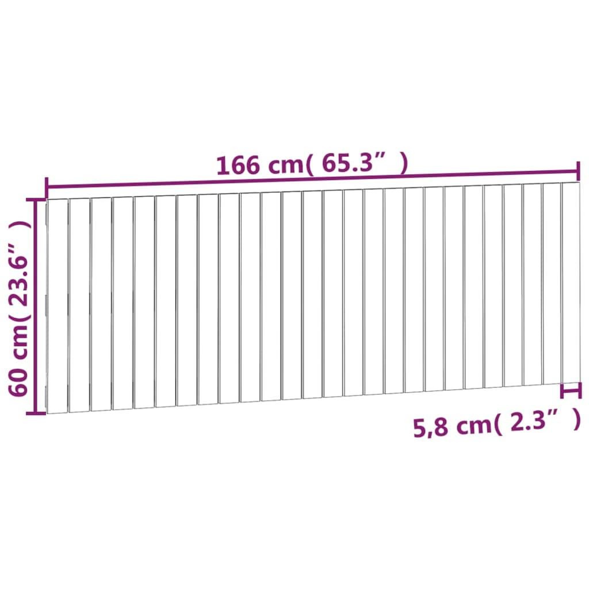 Voir la diapositive 6 : VIDAXL Tete de lit murale Marron miel 166x3x60 cm Bois massif de pin