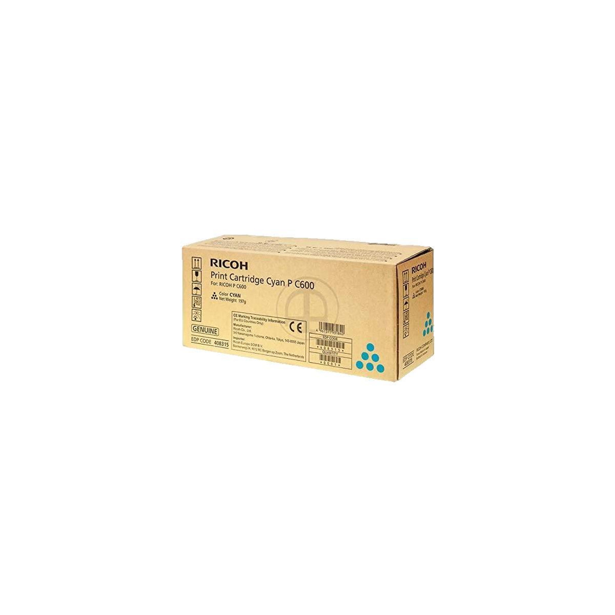 Voir la diapositive 2 : Ricoh Cartouche de toner Ricoh P C600 Cyan