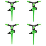 VIDAXL Arroseurs rotatifs 4 pcs vert et noir 16x13,5x25,5 cm ABS et PP