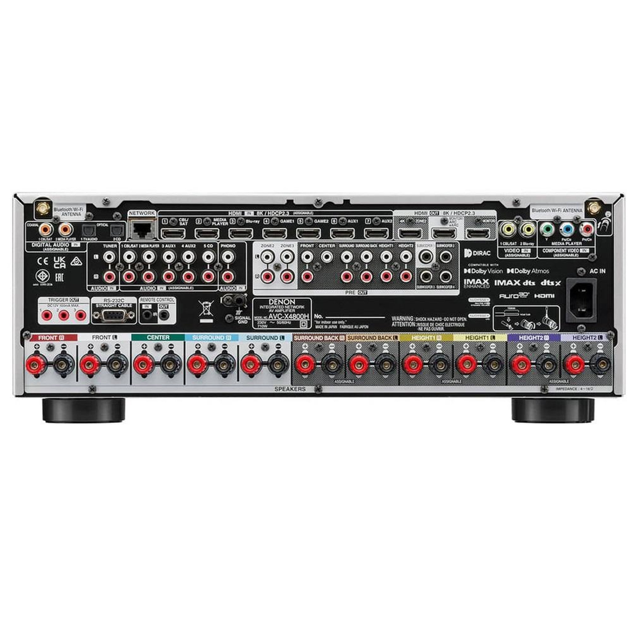 Voir la diapositive 4 : Denon Amplificateur audio-vidéo 9.4 9x200w silver - avcx4800hspe2