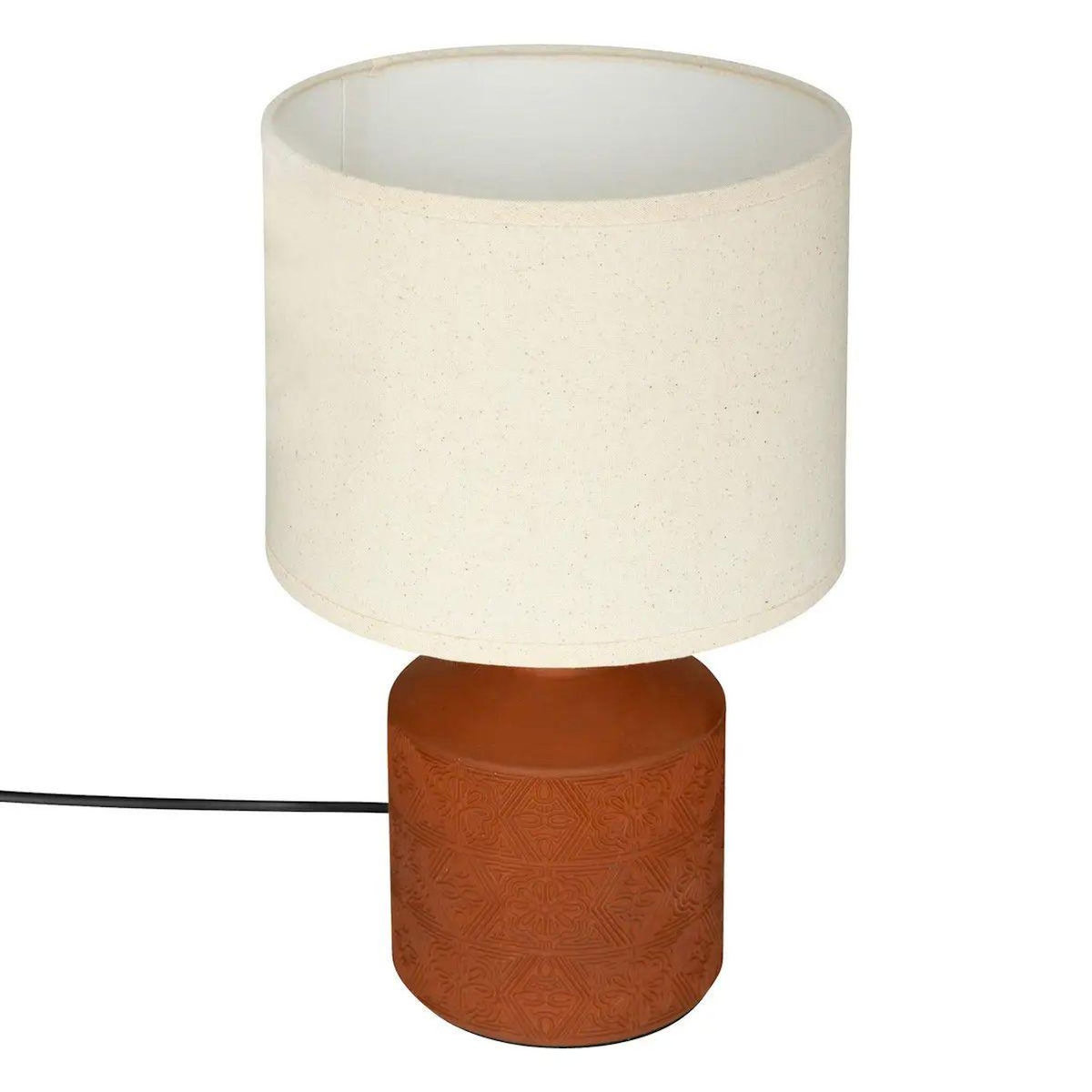 ATMOSPHERA Lampe à Poser Cylindrique  Kassy  34cm Terracotta