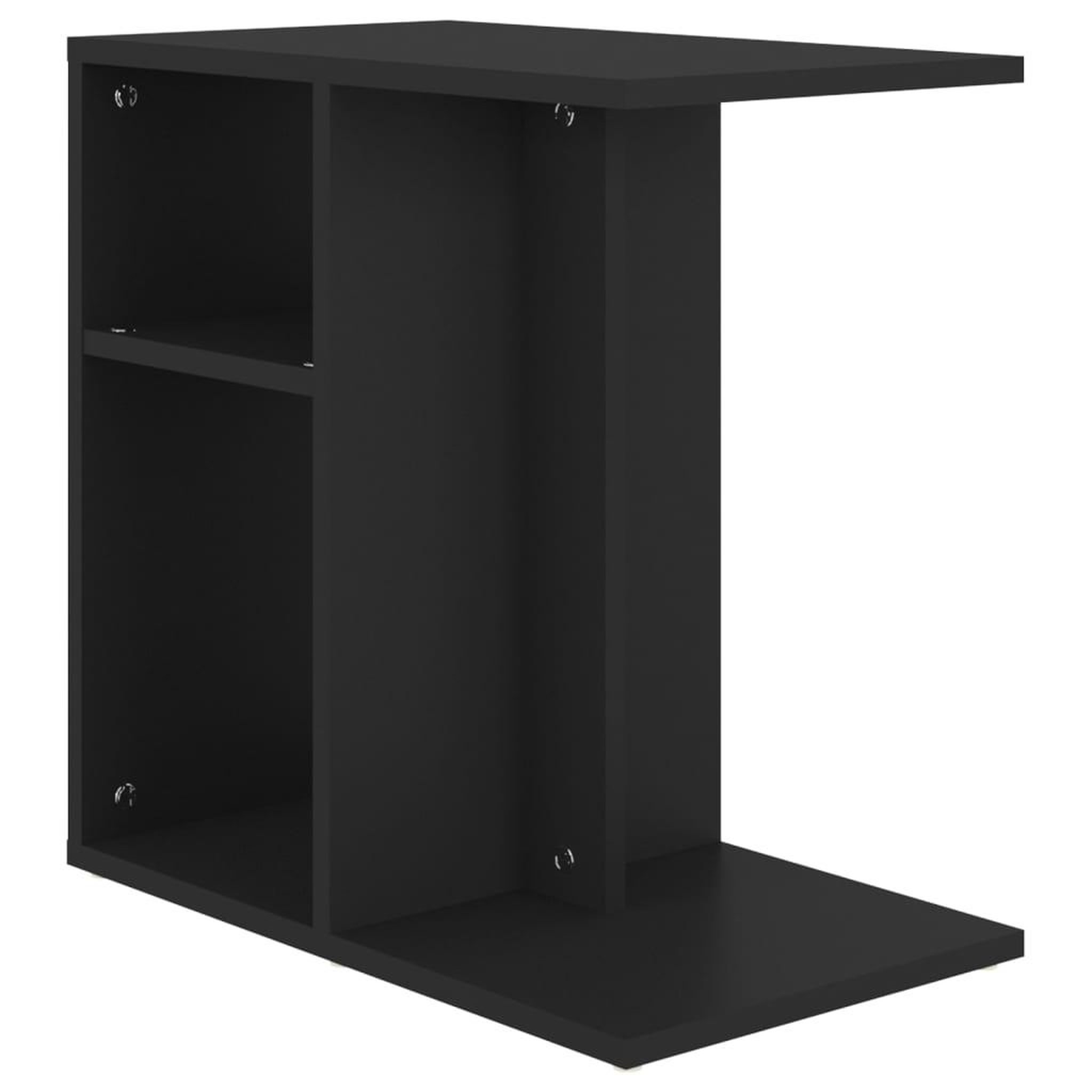 Voir la diapositive 2 : VIDAXL Table d'appoint Noir 50x30x50 cm Bois d'ingenierie