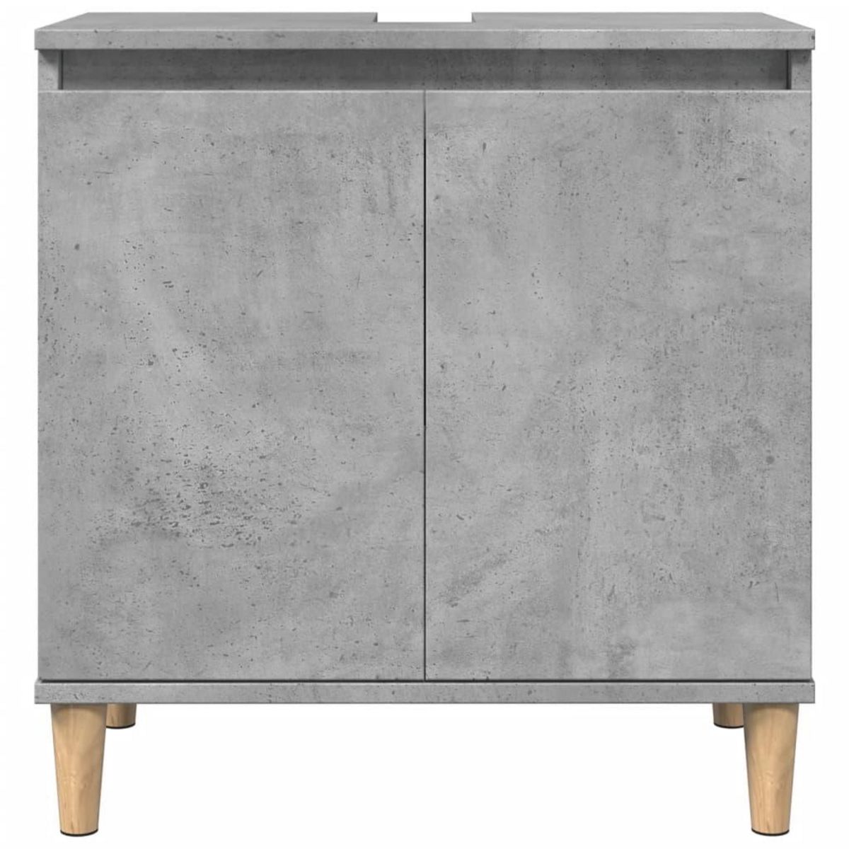 VIDAXL Meuble de lavabo gris beton 58x33x60 cm bois d'ingenierie