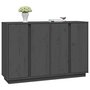 Voir la diapositive 4 : VIDAXL Buffet Gris 120x35x80 cm Bois massif de pin